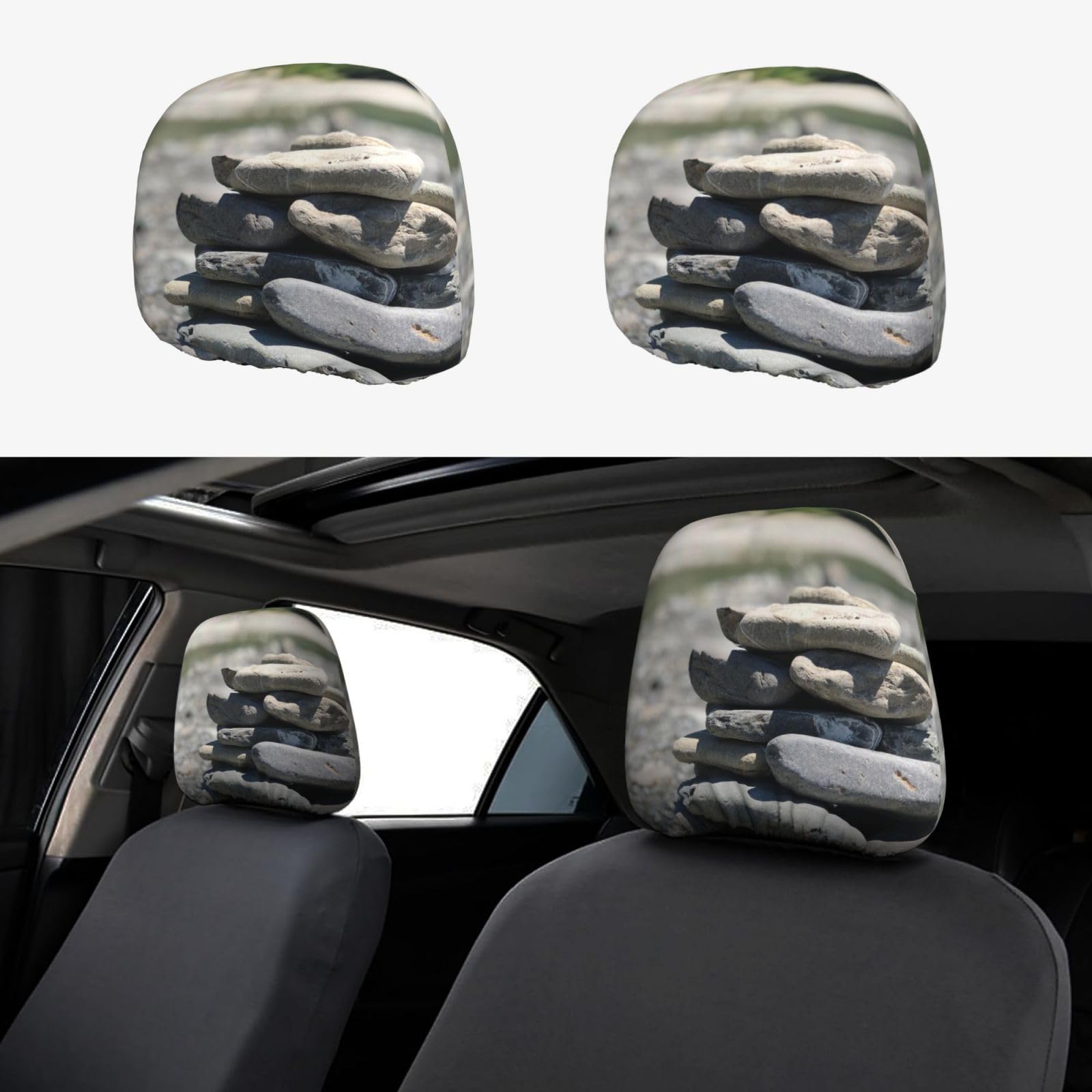 WXWJSHMGC Kopfstützenbezug für Autositz, Kopfsteinpflasterdruck, personalisierbar, 2 Stück WXWJSHMGC Kopfstützenbezug für Autositz, Kopfsteinpflasterdruck, personalisierbar, 2 Stück von WXWJSHMGC