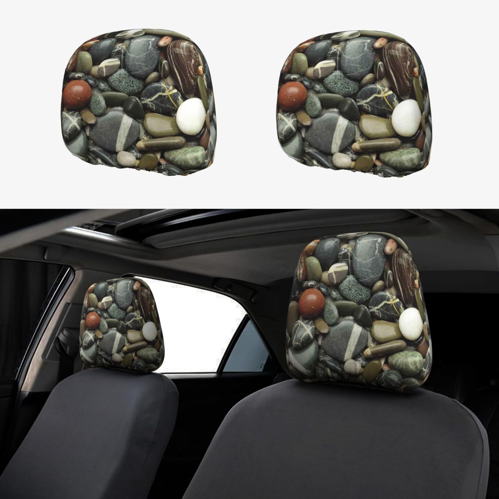 WXWJSHMGC Kopfstützenbezug für Autositz, Kopfsteinpflasterdruck, personalisierbar, 2 Stück WXWJSHMGC Kopfstützenbezug für Autositz, Kopfsteinpflasterdruck, personalisierbar, 2 Stück von WXWJSHMGC