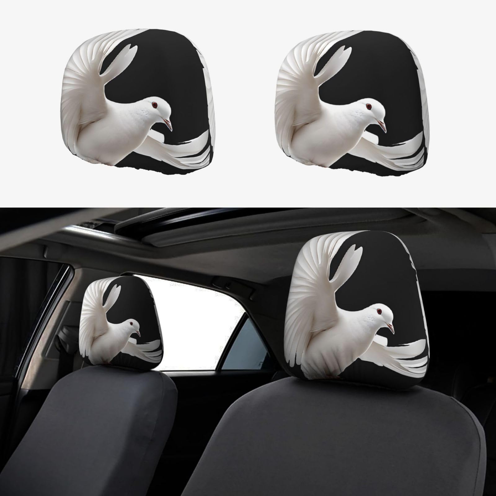 WXWJSHMGC Kopfstützenbezug für Autositz mit Flying Dove, personalisierbar, 2 Stück WXWJSHMGC Kopfstützenbezug für Autositz mit Flying Dove, personalisierbar, 2 Stück von WXWJSHMGC