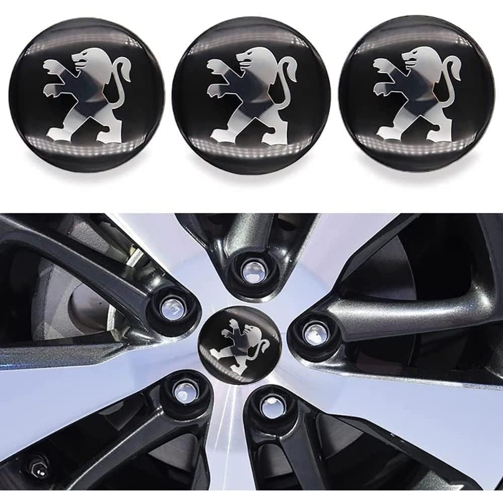 4 Stück Radnabenkappen-Aufkleber für Peugeot 108 207 307 308 408 508 2008 3008 4008 5008, 56 mm, Felgen-Emblem, Logo, Felgenkappe, Außenzubehör 4 Stück Radnabenkappen-Aufkleber für Peugeot 108 207 307 308 408 508 2008 3008 4008 5008, 56 mm, Felgen-Emblem, Logo, Felgenkappe, Außenzubehör von WYGCPZDJ