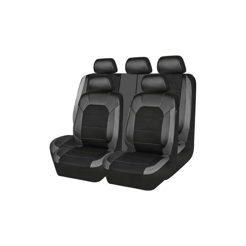Autositzbezug für Peugeot RZC 2010 2011 2012 2013 2014 2015, Rutschfester und wasserdichter, strapazierfähiger Ledersitzbezug, Autozubehör,normal-Gray von WYGCPZDJ