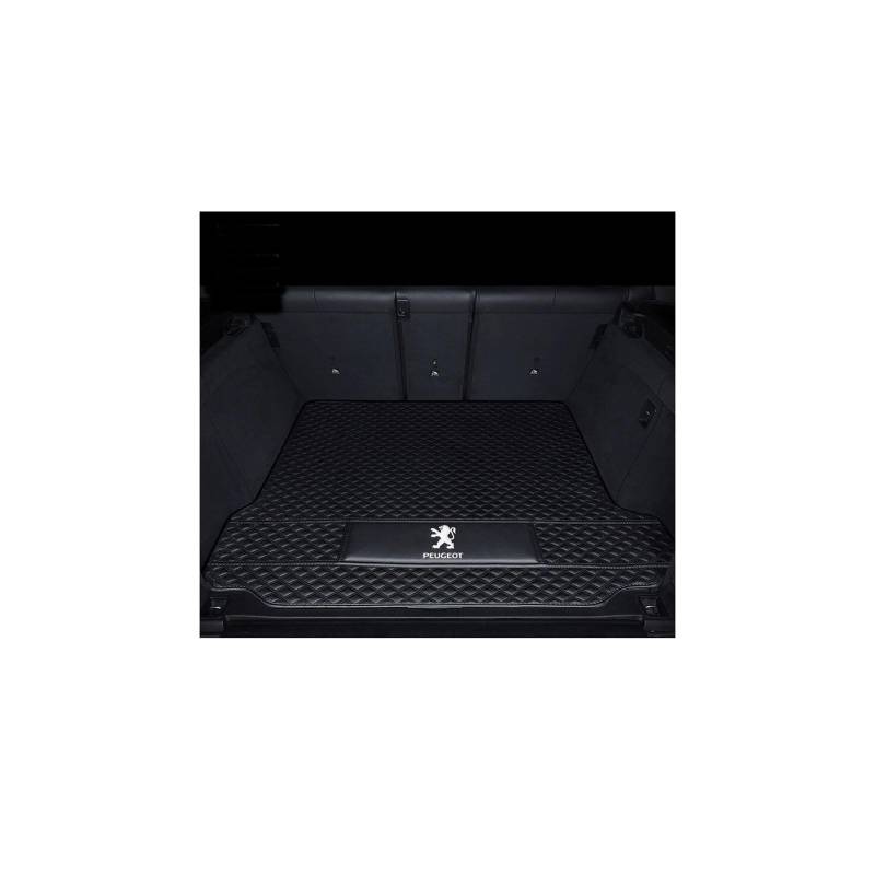 Kofferraummatte für Peugeot 108 Hatch Schrägheck (2014–2019), rutschfeste und Kratzfeste Kofferraummatte,Mainpad-Black von WYGCPZDJ