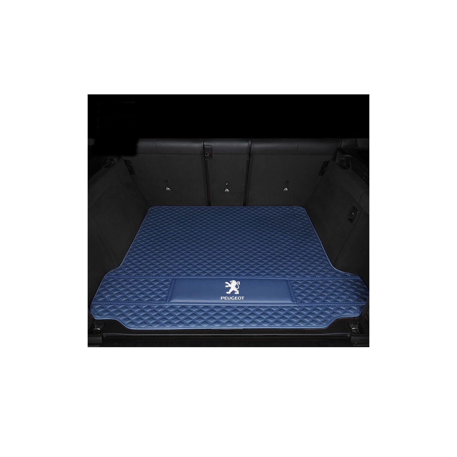 Kofferraummatte für Peugeot 108 Hatch Schrägheck (2014–2019), rutschfeste und Kratzfeste Kofferraummatte,Mainpad-Blue von WYGCPZDJ