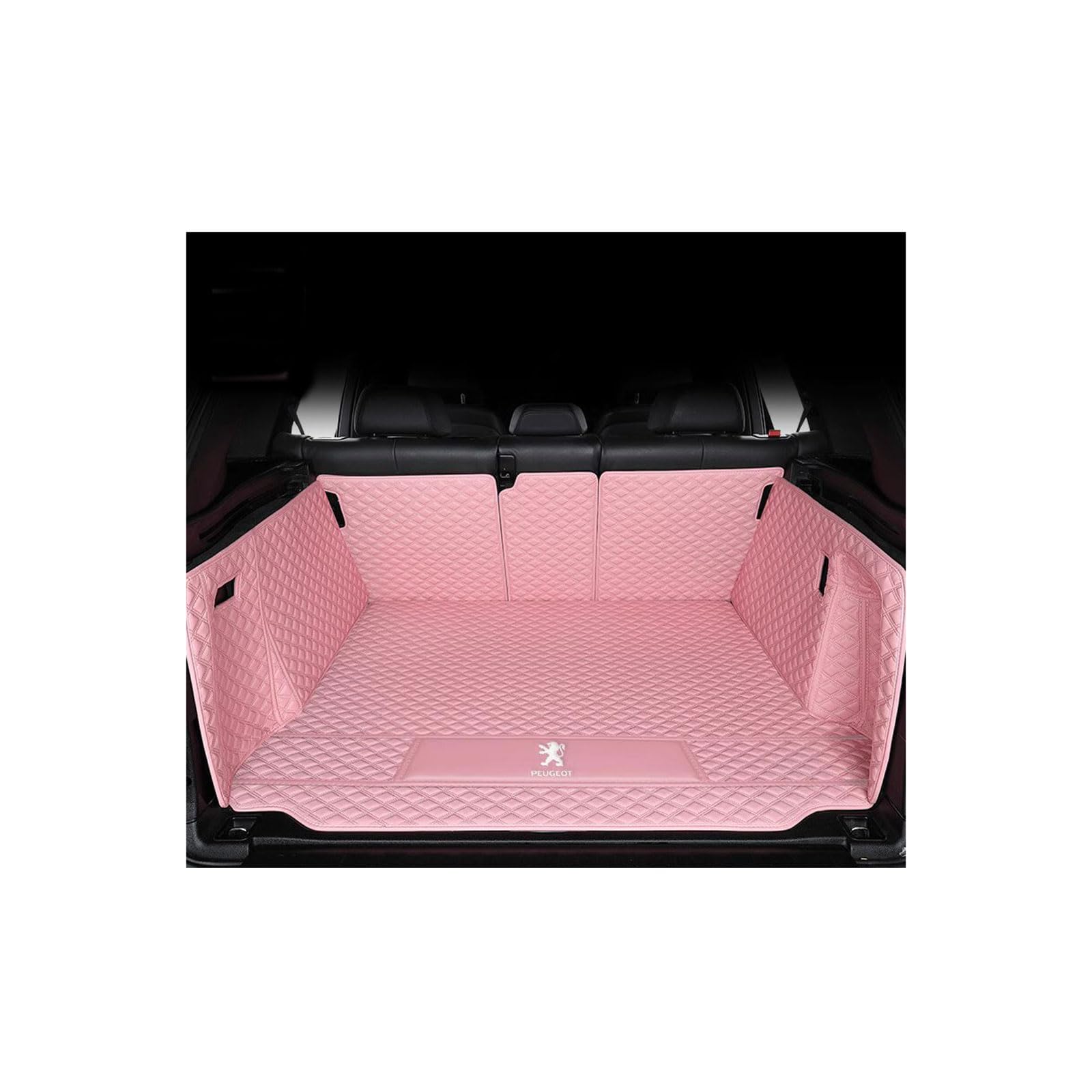 Kofferraummatte für Peugeot 108 Hatch Schrägheck (2014–2019), rutschfeste und Kratzfeste Kofferraummatte,Mainpad-Green von WYGCPZDJ