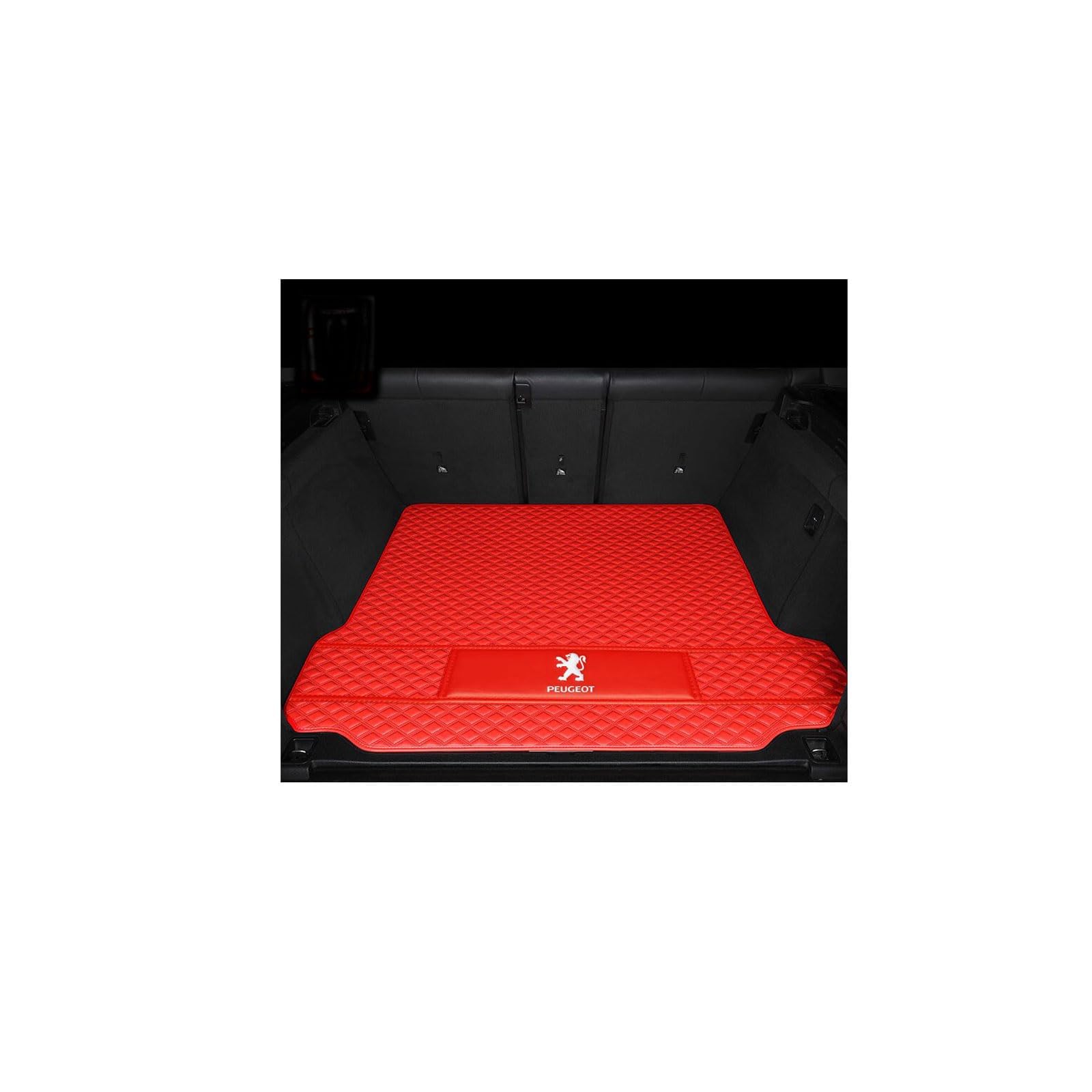 Kofferraummatte für Peugeot 2008 II (2019–2020), rutschfest und Kratzfest,Mainpad-Red von WYGCPZDJ