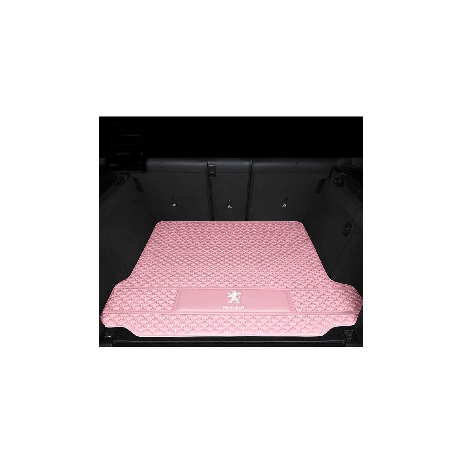 Kofferraummatte für Peugeot 207 (2007–2012), rutschfest und Kratzfest,Maincushion+backrest-Pink von WYGCPZDJ