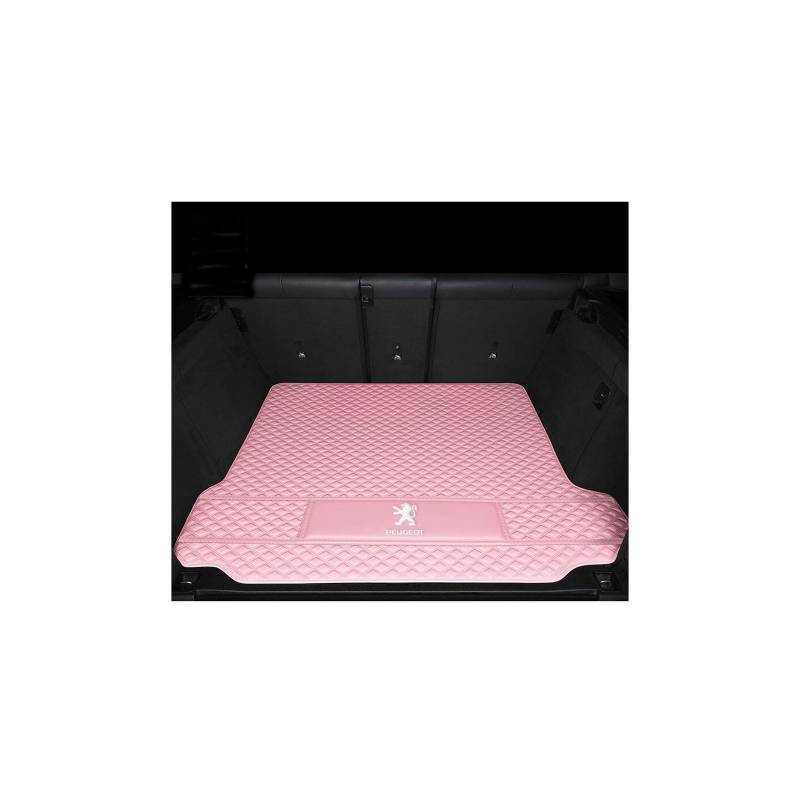 Kofferraummatte für Peugeot 207 (2007–2012), rutschfest und Kratzfest,Maincushion+backrest-Pink von WYGCPZDJ