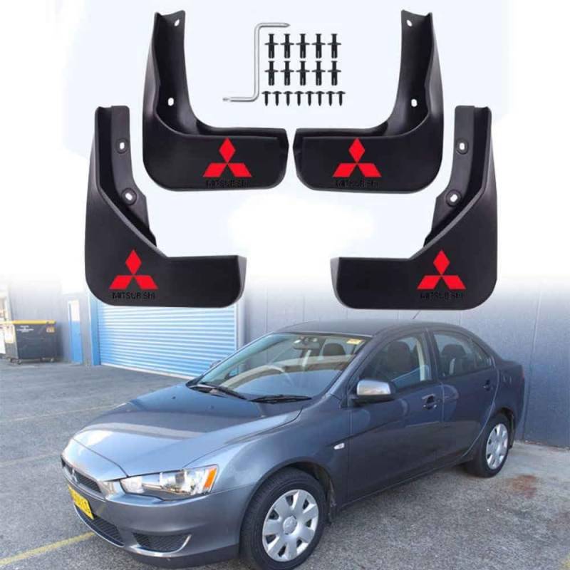 Auto Schmutzfänger für Mitsubishi Lancer 2006-2010, Vorne und Hinten Schmutzfänger Spritzschutz Fender Schutz Zubehör von WYHHL
