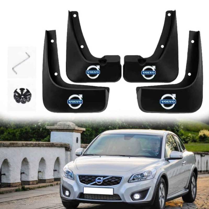 Auto Schmutzfänger für Volvo C30 2006-2010, Vorne und Hinten Schmutzfänger Spritzschutz Fender Schutz Zubehör von WYHHL