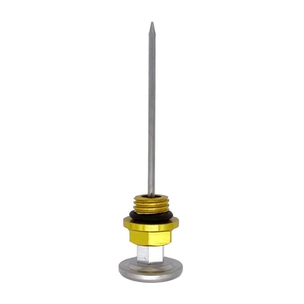 Für 110cc Für 125cc Motorrad Zubehör Motor Ölmessstab Öldeckel Tank Temperaturanzeige Ölstandsanzeige Ölmessstab Ölthermometer(Yellow) von WYHJIUY