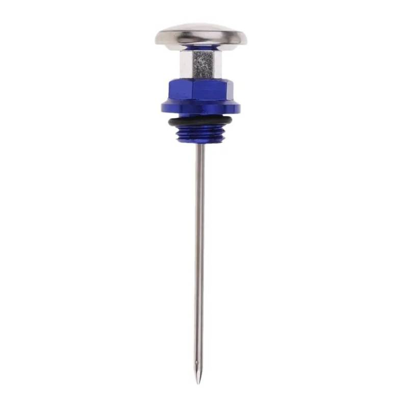 Für 110cc Für 125cc Motorrad Zubehör Öl Tank Ölmessstab Mit Temperatur Gauge Ölstandsanzeige Ölmessstab Ölthermometer(Blue) von WYHJIUY