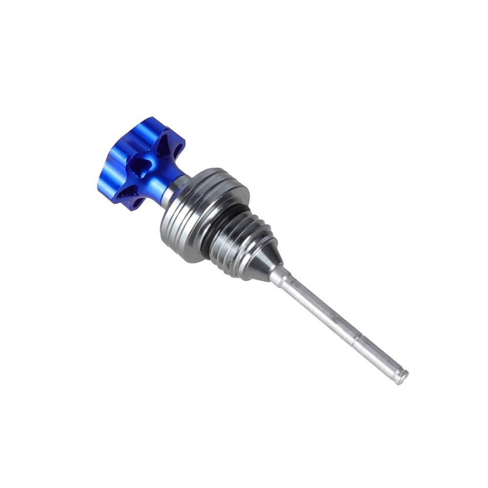 Für GY6 Für 110cc Für 125cc Motorrad Universal Motor Kurbelgehäuse Ölmessstab Einfülldeckel Ölstandsanzeige Für Roller Ölthermometer(Blue) von WYHJIUY