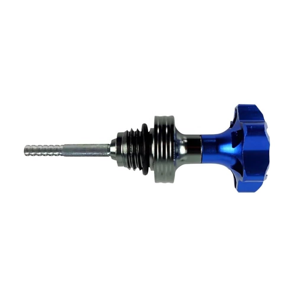 Für GY6 Für BWS Für 125CC Motorrad Zubehör Motor Ölmessstab Einfülldeckel Ölstandsanzeige Ölmessstab Ölthermometer(Blue) von WYHJIUY