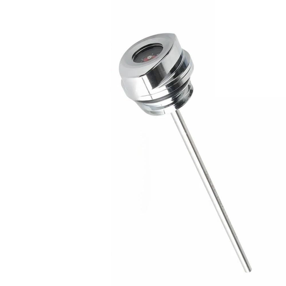 Für Touring Für Tri Für Glide Für Freewheeler Für Road Für Electra Für Street 2017-24 Motorrad Motorölmessstab Temperaturmesser Ölthermometer(Chrome) von WYHJIUY