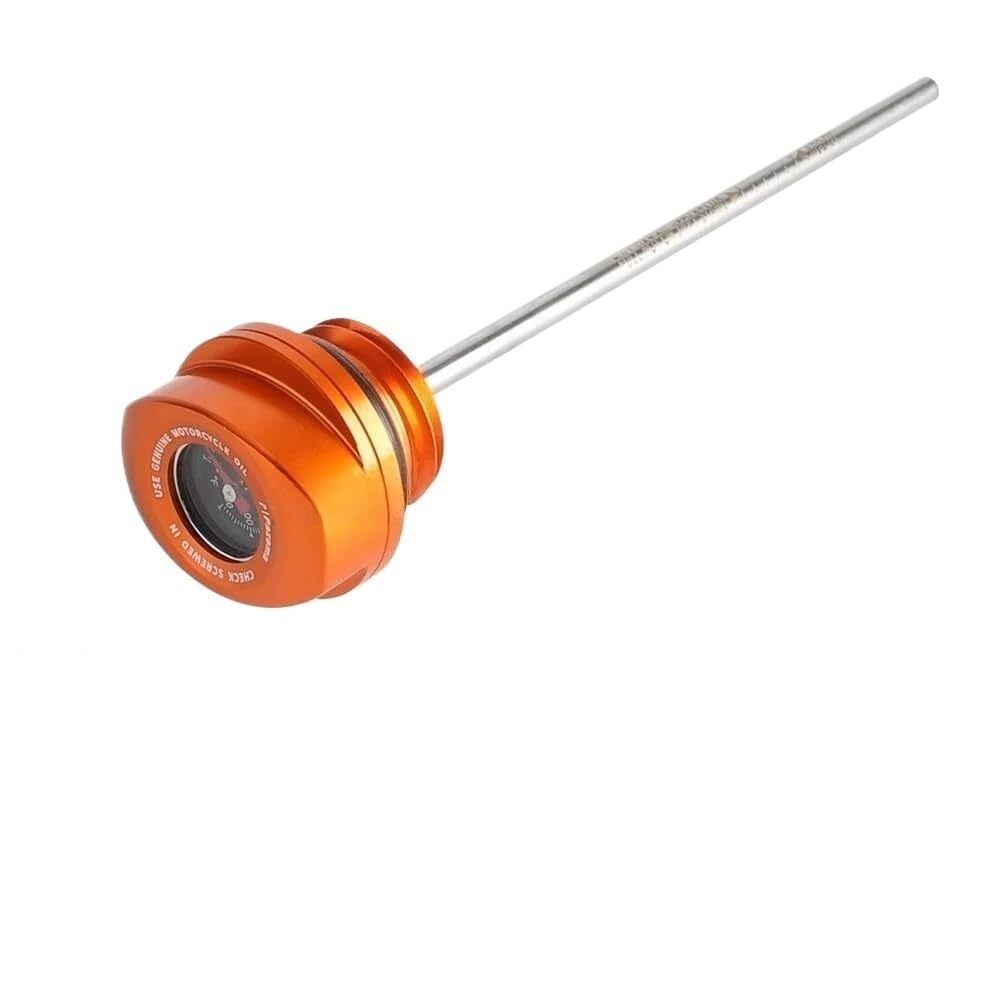 Für Touring Für Tri Für Glide Für Freewheeler Für Road Für Electra Für Street 2017-24 Motorrad Motorölmessstab Temperaturmesser Ölthermometer(Orange) von WYHJIUY