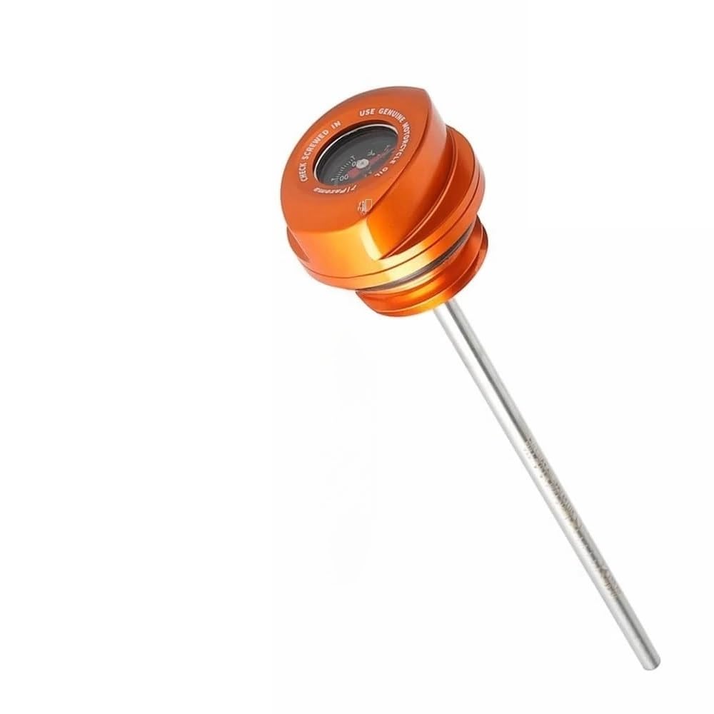 Für Touring Für Tri Für Glide Für Freewheeler Für Road Für Electra Für Street 2017-24 Motorrad Motorölmessstab Temperaturmesser Ölthermometer(Orange) von WYHJIUY