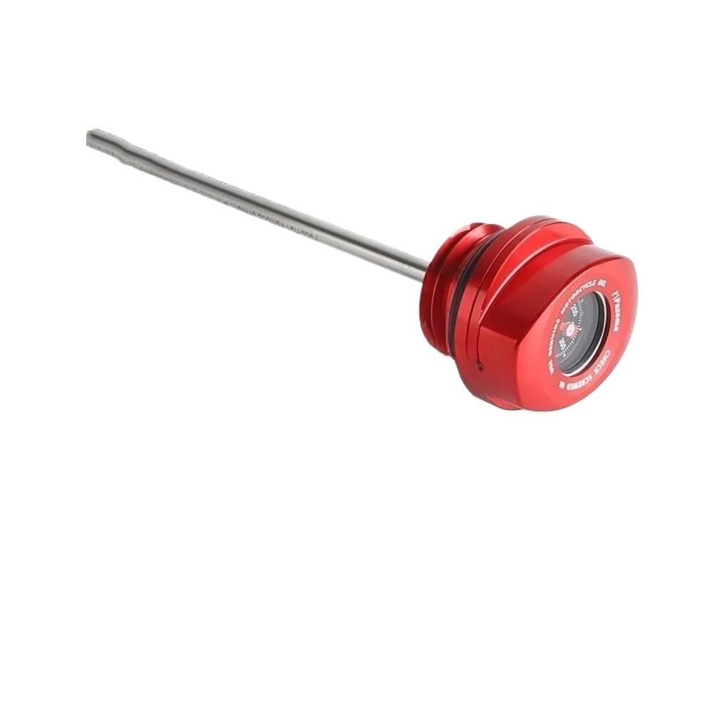 Für Touring Für Tri Für Glide Für Freewheeler Für Road Für Electra Für Street 2017-24 Motorrad Motorölmessstab Temperaturmesser Ölthermometer(Red) von WYHJIUY