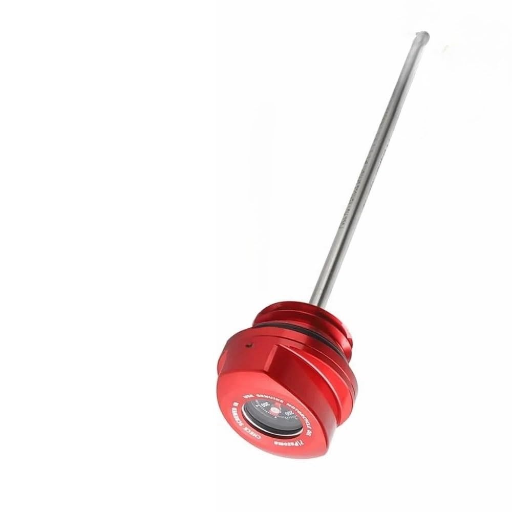 Für Touring Für Tri Für Glide Für Freewheeler Für Road Für Electra Für Street 2017-24 Motorrad Motorölmessstab Temperaturmesser Ölthermometer(Red) von WYHJIUY