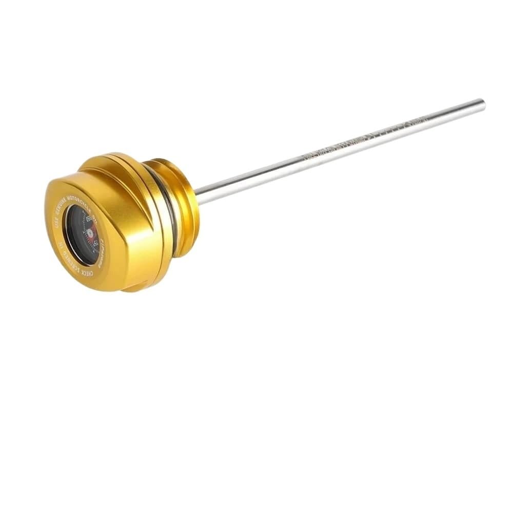 Für Touring Für Tri Für Glide Für Freewheeler Für Road Für Electra Für Street 2017-24 Motorrad Motorölmessstab Temperaturmesser Ölthermometer(YELLOW) von WYHJIUY