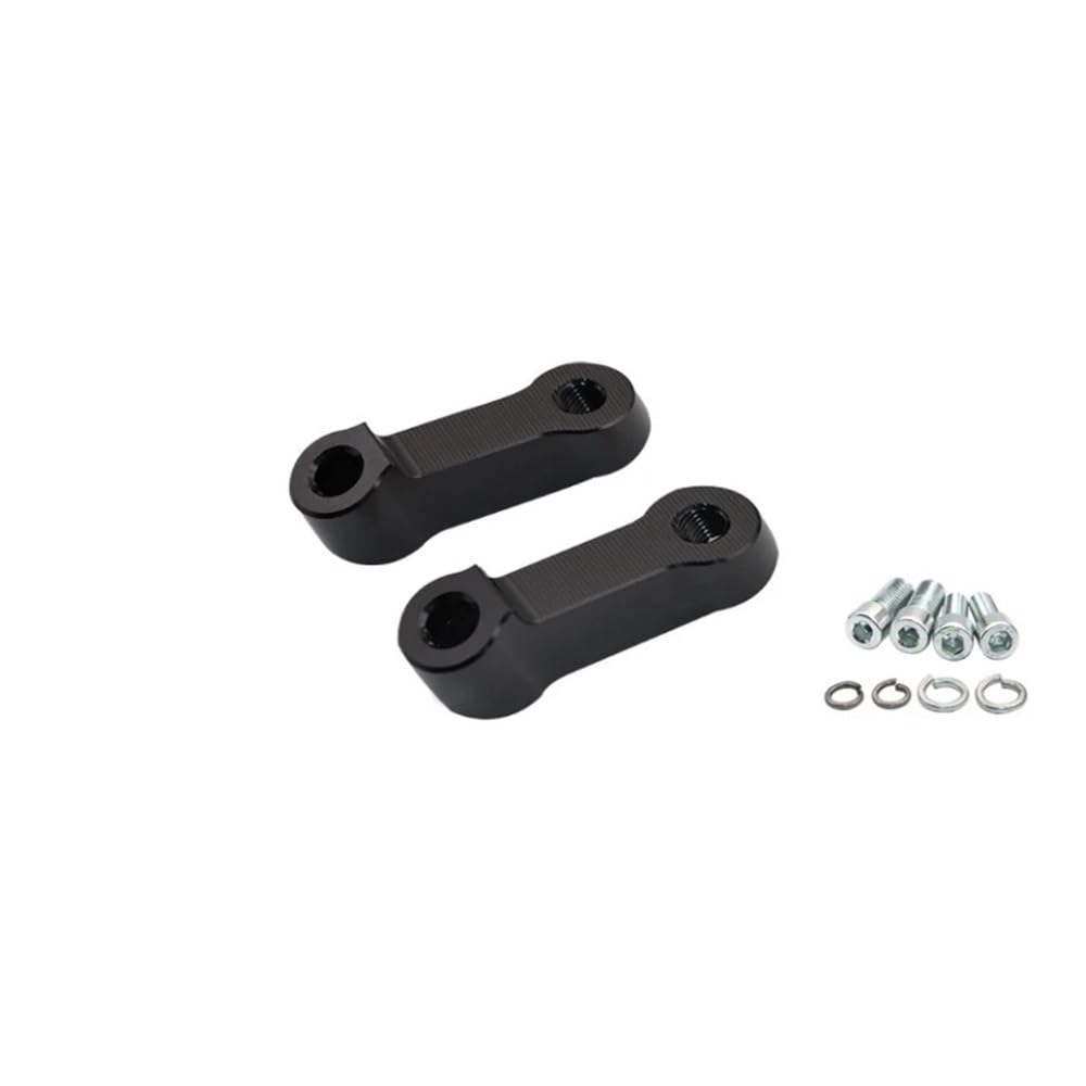 Motorrad Rückspiegel Verlängerung Riser Extend Adapter Spiegel Extender Adapter Riser Rückansicht Basis Spiegel Lenkerhalterung(Black) von WYHJIUY