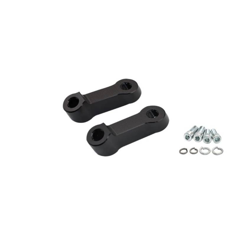 Motorrad Rückspiegel Verlängerung Riser Extend Adapter Spiegel Extender Adapter Riser Rückansicht Basis Spiegel Lenkerhalterung(Black) von WYHJIUY