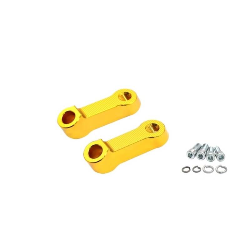 Motorrad Rückspiegel Verlängerung Riser Extend Adapter Spiegel Extender Adapter Riser Rückansicht Basis Spiegel Lenkerhalterung(YELLOW) von WYHJIUY