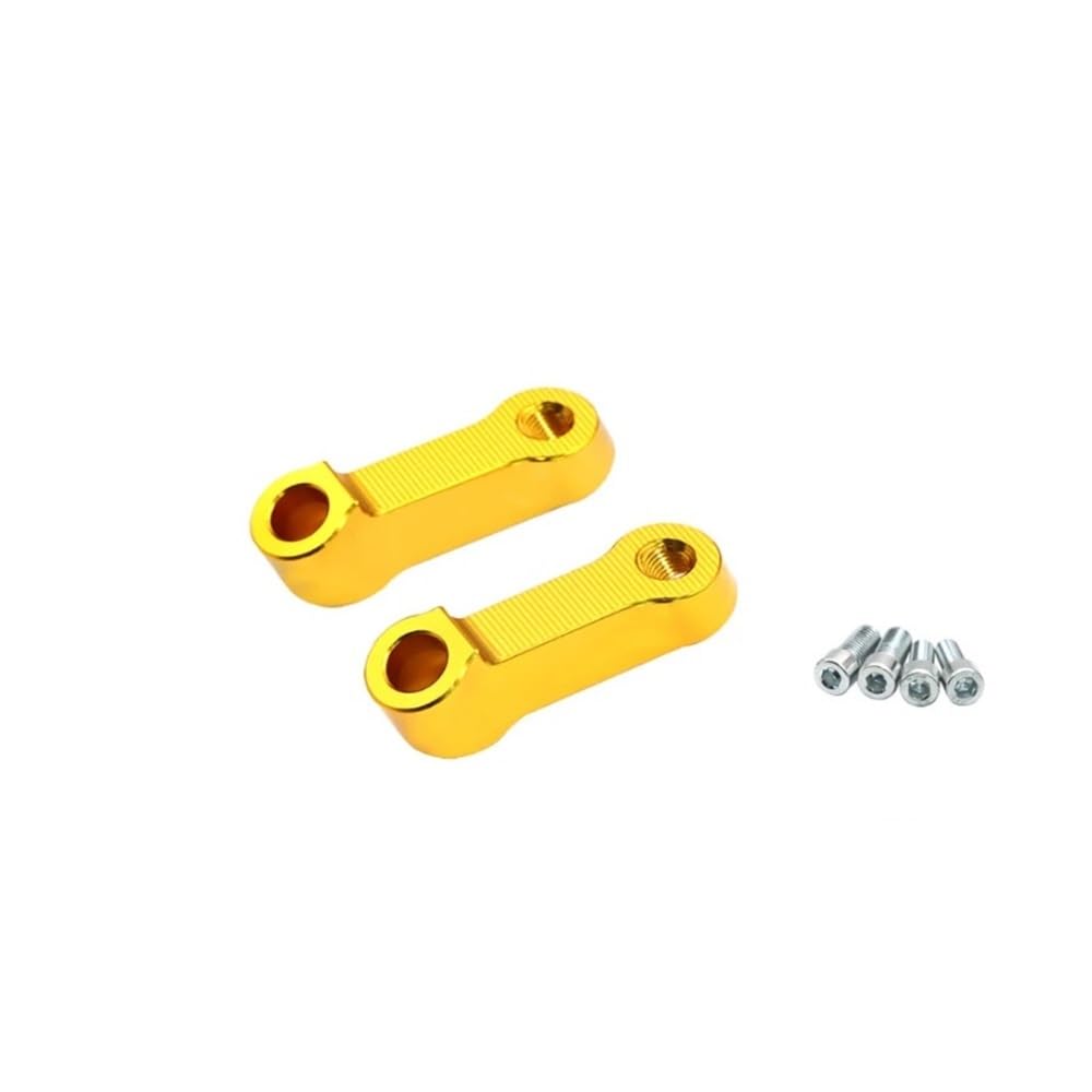 Motorrad Rückspiegel Verlängerung Riser Extend Adapter Spiegel Extender Adapter Riser Rückansicht Basis Spiegel Lenkerhalterung(YELLOW) von WYHJIUY