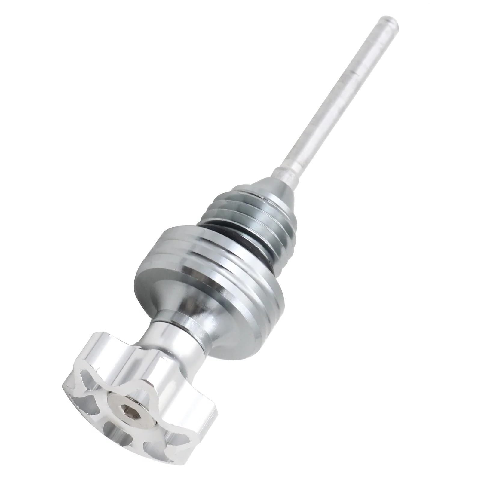 Motorrad Universal Zubehör Motor Ölstandsanzeige Öl Gauge Füllung Kappe Ölstandsanzeige Ölmessstab Für ATV Ölthermometer(White) von WYHJIUY