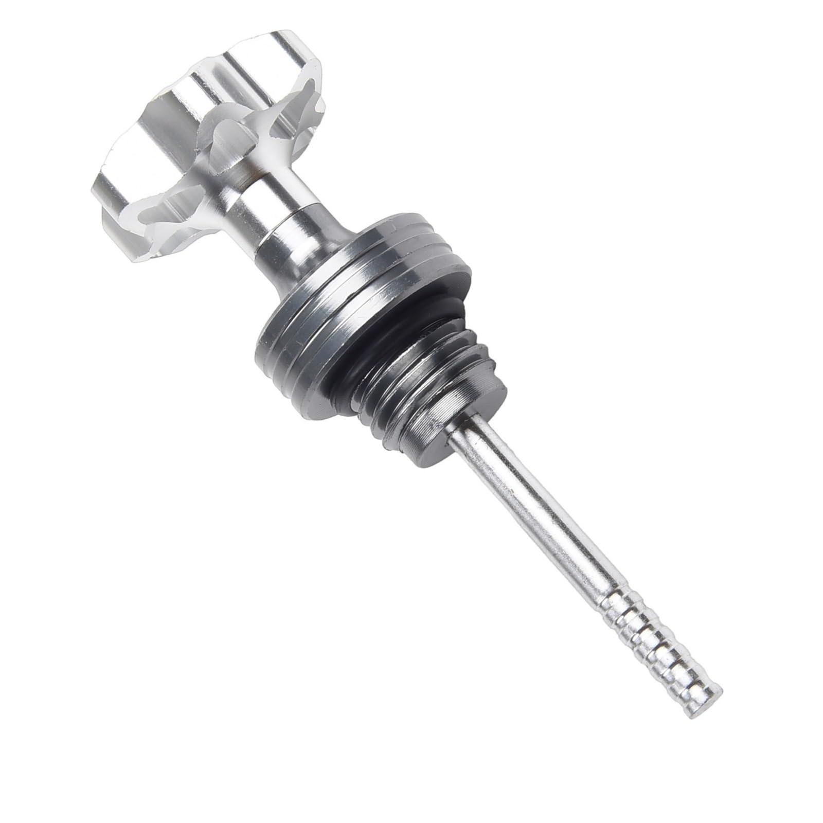 Motorrad Universell Motor Zubehör Ölmessstab Kappe Motor Kurbelgehäuse Ölstandsanzeige Ölmessstab Einfülldeckel Für Roller Ölthermometer(White) von WYHJIUY