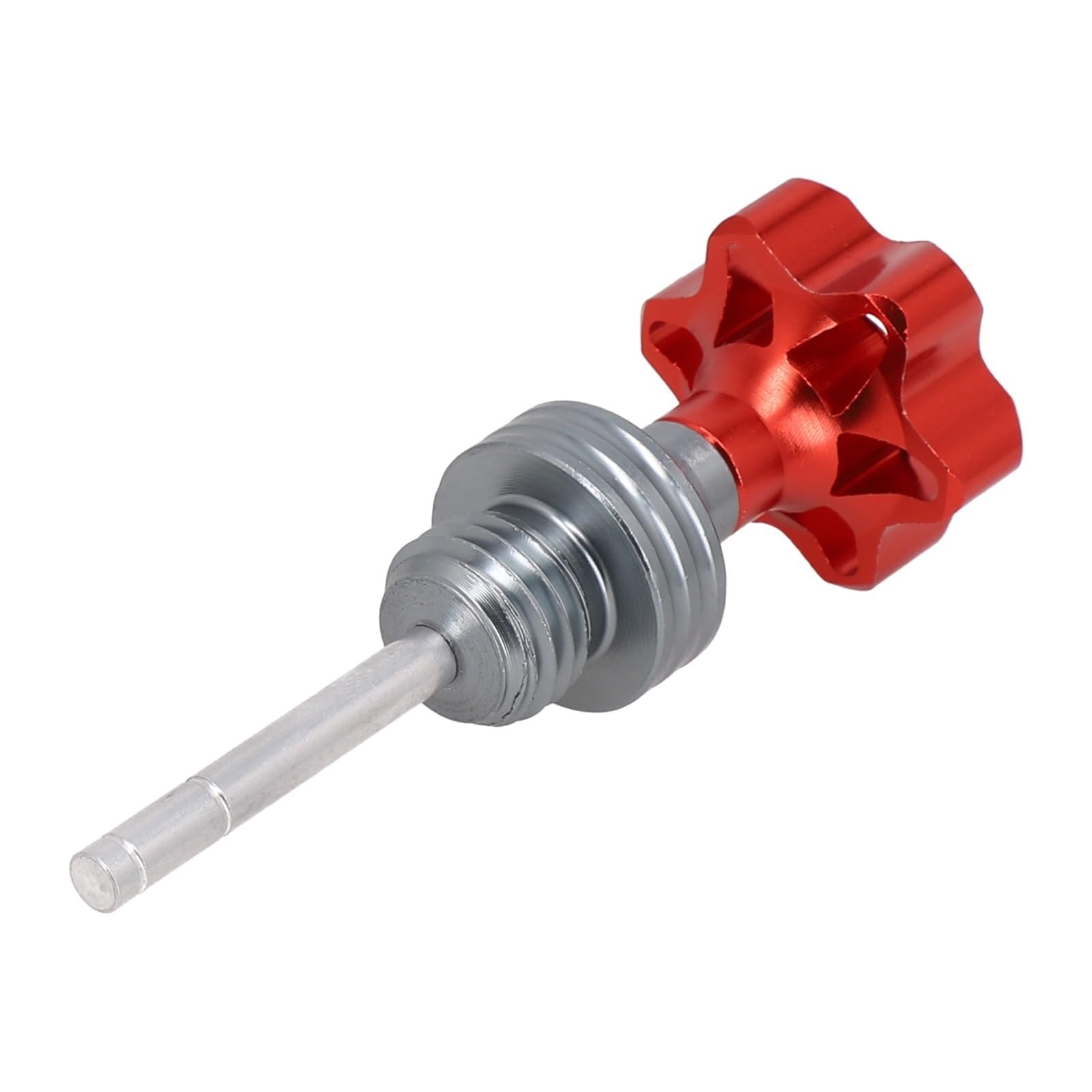 Motorrad Universell Ölmessstab Kappe Motor Motor Kurbelgehäuse Ölstandsanzeige Ölmessstab Einfülldeckel Für Roller Ölthermometer(Red) von WYHJIUY