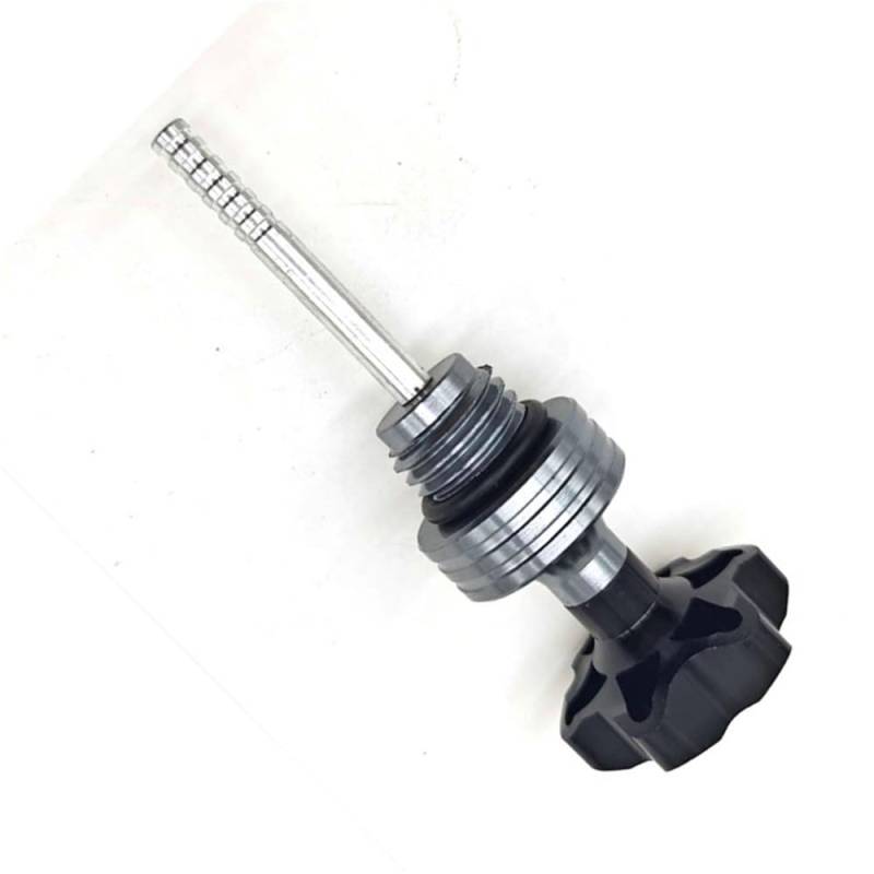 Motorrad Zubehör Motor Ölmessstab Füllstoff Kappe Motor Kurbelgehäuse Ölstandsanzeige Ölmessstab Für Roller Ölthermometer(Black) von WYHJIUY