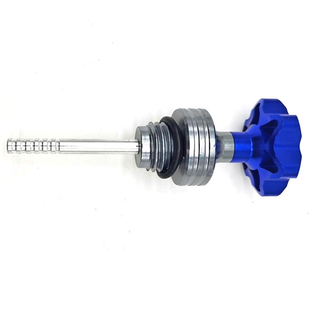Motorrad Zubehör Motor Ölmessstab Füllstoff Kappe Motor Kurbelgehäuse Ölstandsanzeige Ölmessstab Für Roller Ölthermometer(Blue) von WYHJIUY