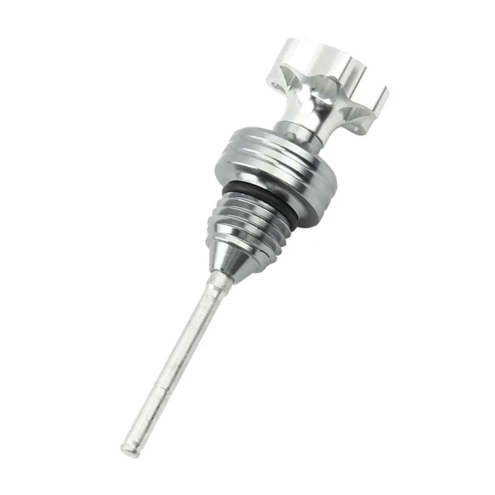 Motorrad Zubehör Motor Ölmessstab Füllstoff Kappe Motor Kurbelgehäuse Ölstandsanzeige Ölmessstab Für Roller Ölthermometer(White) von WYHJIUY