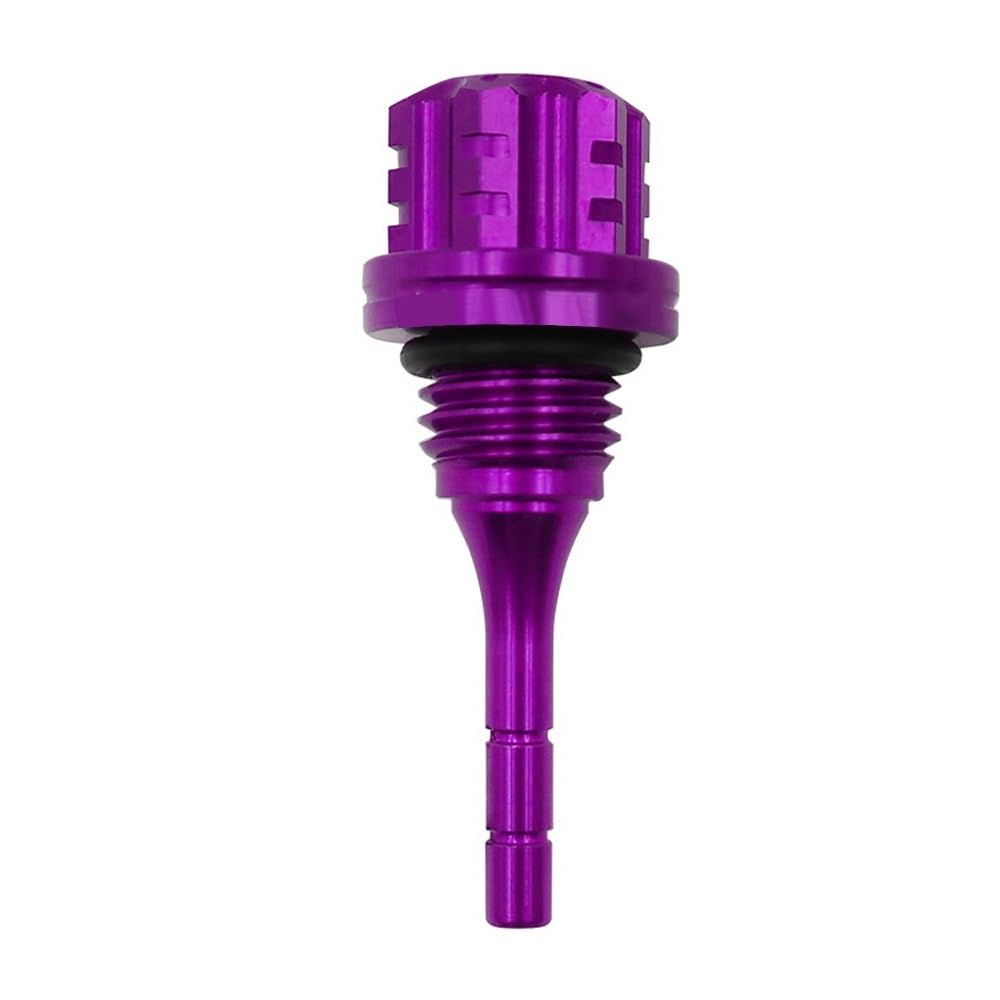 Motorrad Zubehör Motorölmessstab Einfülldeckel Ölstandsanzeige Ölmessstab Für GY6 Für BWS Für 125CC Ölthermometer(PURPLE) von WYHJIUY