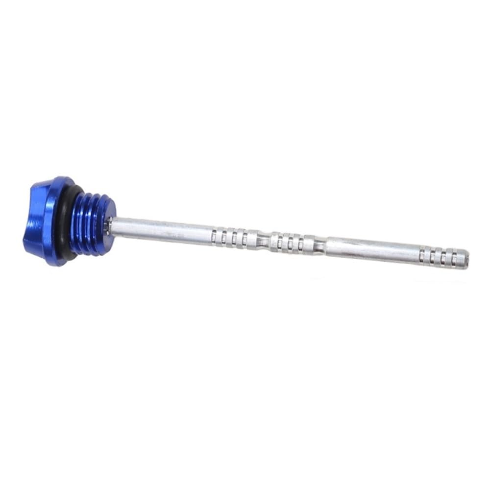 Motorrad Zubehör Motorölmessstab Kappe Motor Kurbelgehäuse Ölstandsanzeige Ölstandsanzeige Ölmessstab Für Roller Ölthermometer(Blue) von WYHJIUY