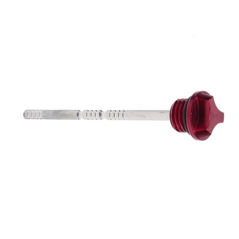 Motorrad Zubehör Motorölmessstab Kappe Motor Kurbelgehäuse Ölstandsanzeige Ölstandsanzeige Ölmessstab Für Roller Ölthermometer(Red) von WYHJIUY