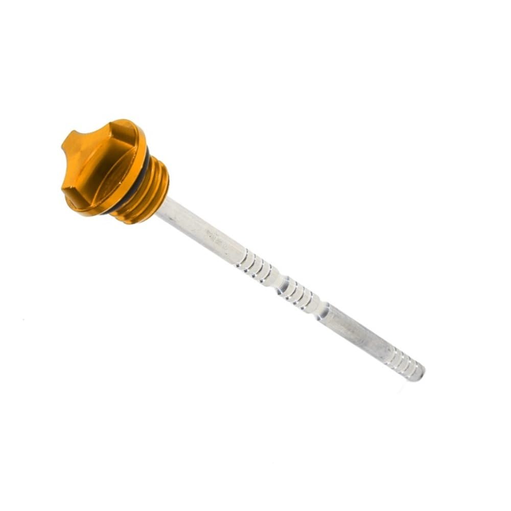 Motorrad Zubehör Motorölmessstab Kappe Motor Kurbelgehäuse Ölstandsanzeige Ölstandsanzeige Ölmessstab Für Roller Ölthermometer(Yellow) von WYHJIUY