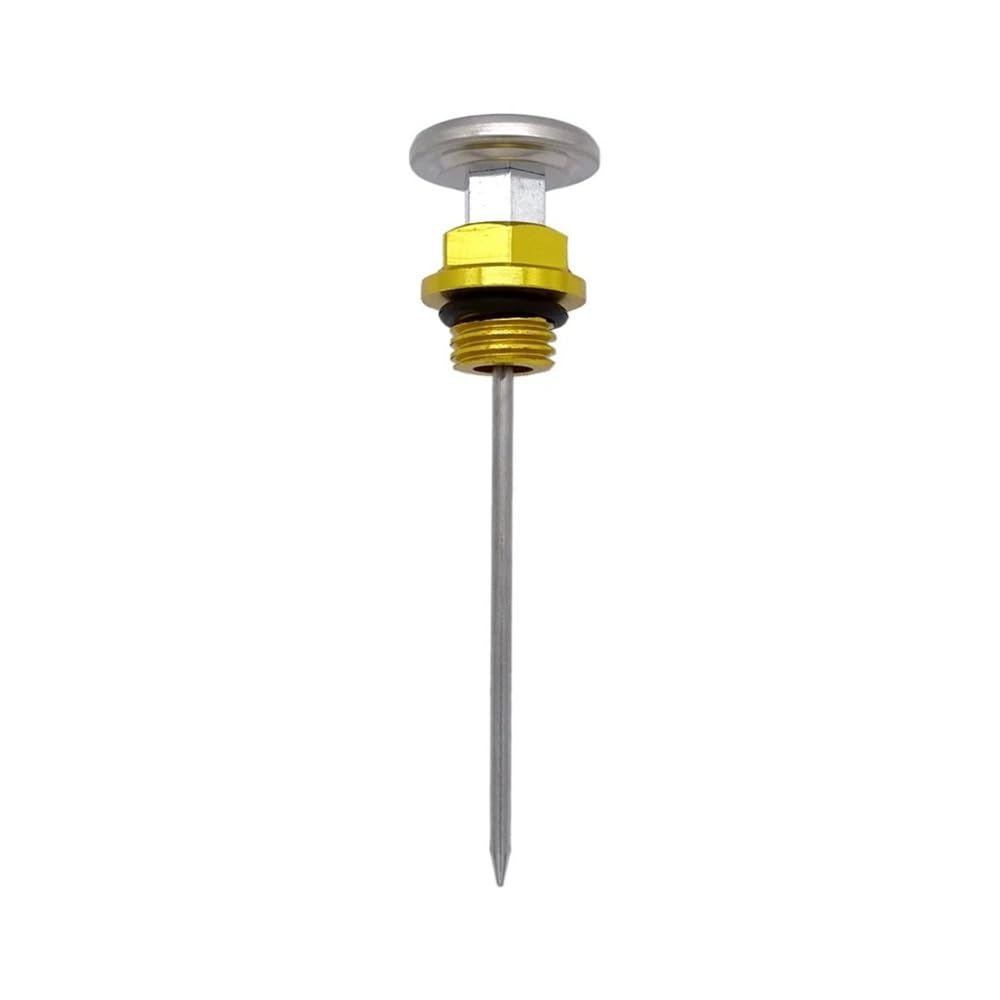 Motorrad Zubehör Öl Kappe Tank Temperatur Gauge Ölmessstab Ölstandsanzeige Motor Kraftstoffmessstab Für 110cc Für 125cc Ölthermometer(Color2) von WYHJIUY