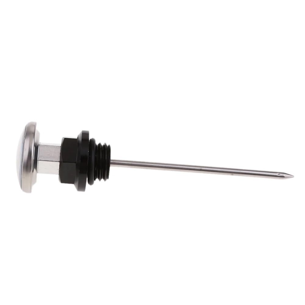 Motorrad Zubehör Öltank Ölmessstab Mit Temperaturanzeige Ölstandsanzeige Ölmessstab Für 110cc Für 125cc Ölthermometer(Black) von WYHJIUY