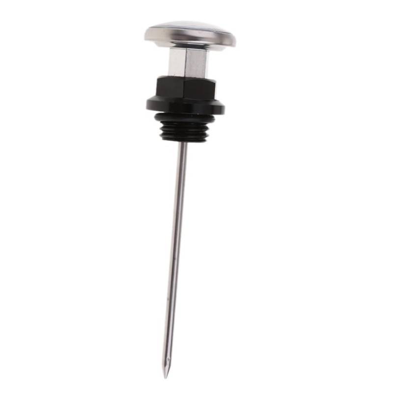 Motorrad Zubehör Öltank Ölmessstab Mit Temperaturanzeige Ölstandsanzeige Ölmessstab Für 110cc Für 125cc Ölthermometer(Black) von WYHJIUY