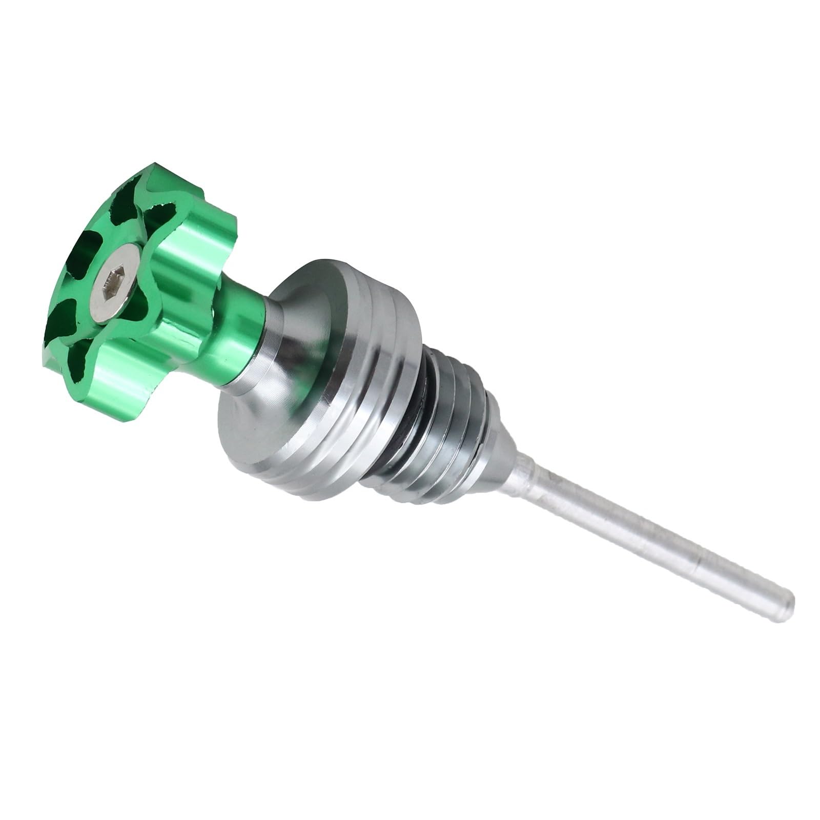 Motorrad Zubehör Universal Motor Ölstandsanzeige Öl Gauge Füllung Kappe Ölstandsanzeige Ölmessstab Für ATV Ölthermometer(Green) von WYHJIUY