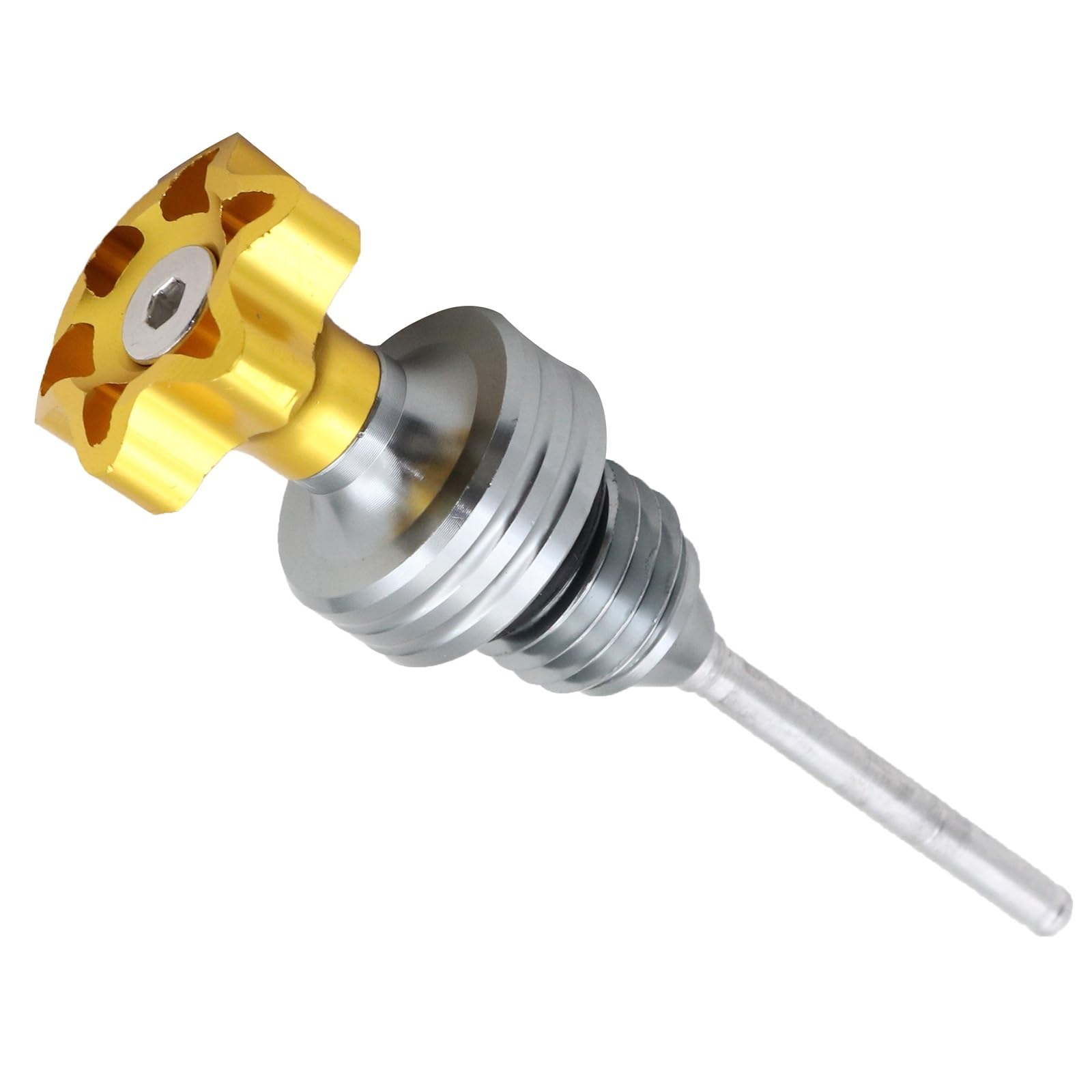 Motorrad Zubehör Universal Motor Ölstandsanzeige Öl Gauge Füllung Kappe Ölstandsanzeige Ölmessstab Für ATV Ölthermometer(Yellow) von WYHJIUY