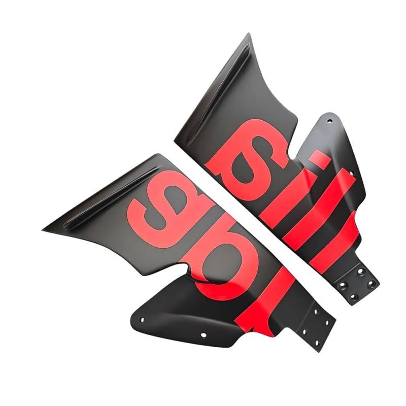 WYHJIUY Für A&prilia Für GPR150R Für GPR250R Allgemeines Motorradzubehör Feste Flügel Vorne Aerodynamische Windseite Winglet Wing Spoiler Verkleidung Winglet Spoilerlippe von WYHJIUY