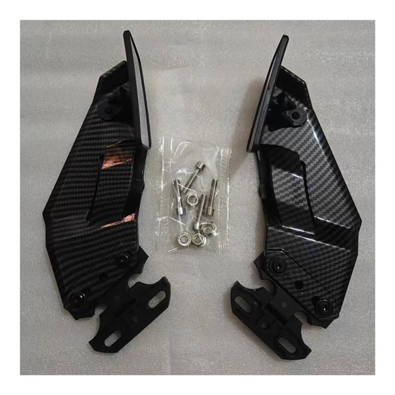 WYHJIUY Für A&prilia Für Tuono V4 1100 2023 2024 Motorrad Spiegel Winglets Aerodynamische Wind Seite Flügel Spoiler Verkleidung Zubehör Winglet Spoilerlippe von WYHJIUY