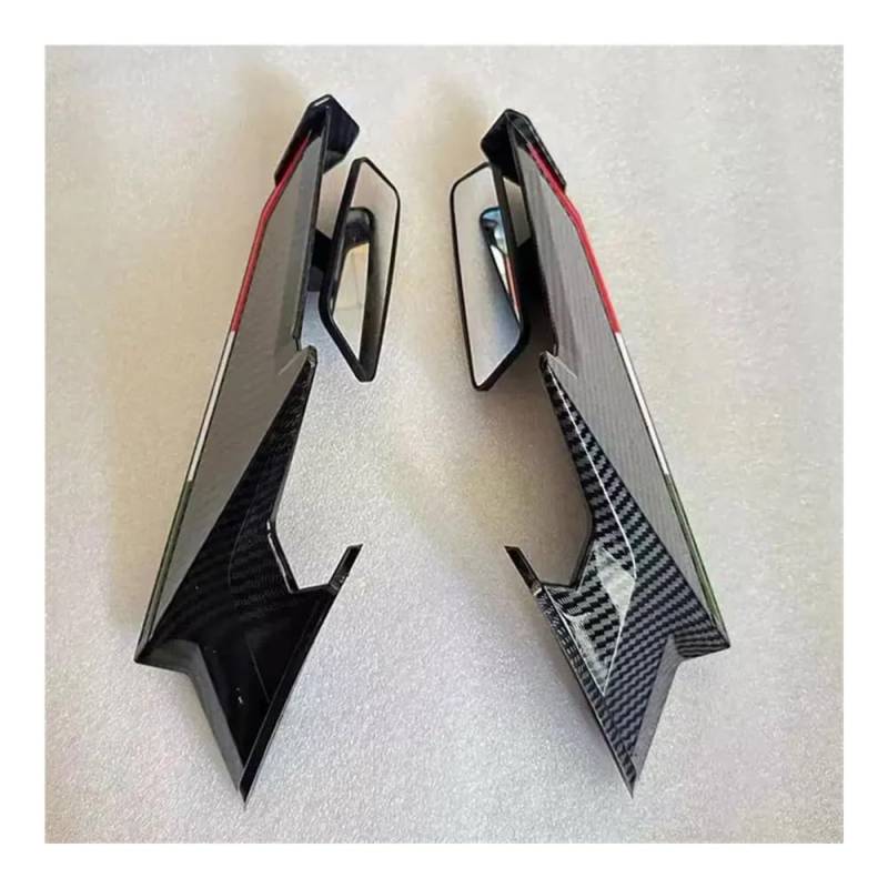 WYHJIUY Für A&prilia Für Tuono V4 1100 2023 2024 Motorrad Spiegel Winglets Aerodynamische Wind Seite Flügel Spoiler Verkleidung Zubehör Winglet Spoilerlippe von WYHJIUY