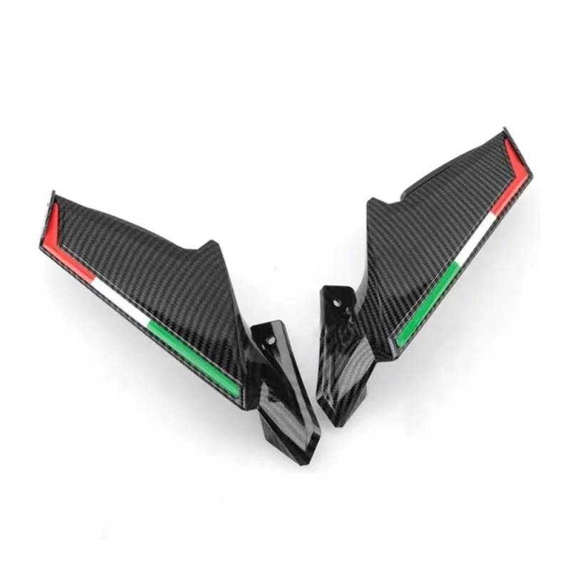 WYHJIUY Für Für YZF R25 R3 2019-2024 Motorrad Spiegel Winglets Aerodynamische Wind Seite Flügel Spoiler Verkleidung Vorne Pneumatische Verkleidung Winglet Spoilerlippe von WYHJIUY