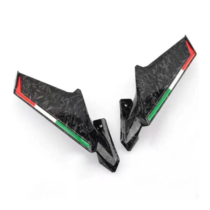 WYHJIUY Für Für YZF R25 R3 2019-2024 Motorrad Spiegel Winglets Aerodynamische Wind Seite Flügel Spoiler Verkleidung Vorne Pneumatische Verkleidung Winglet Spoilerlippe von WYHJIUY