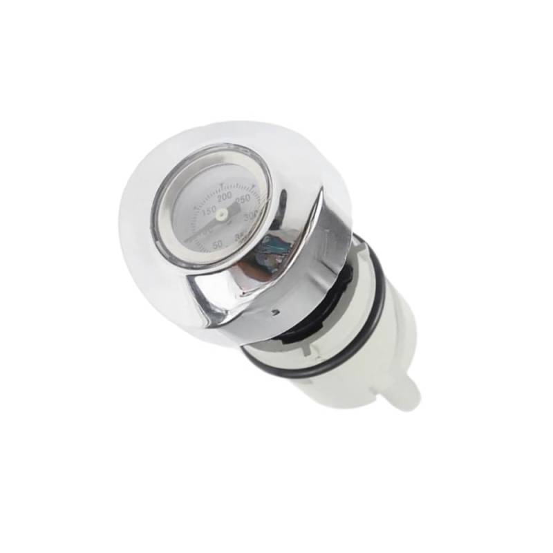 WYHJIUY Motorrad Motor Ölmessstab Tankdeckel Öl Temperatur Temp Guage Für Sportster Für XL883 Für XL1200 2010-2019 Ölthermometer(Chrome White face) von WYHJIUY