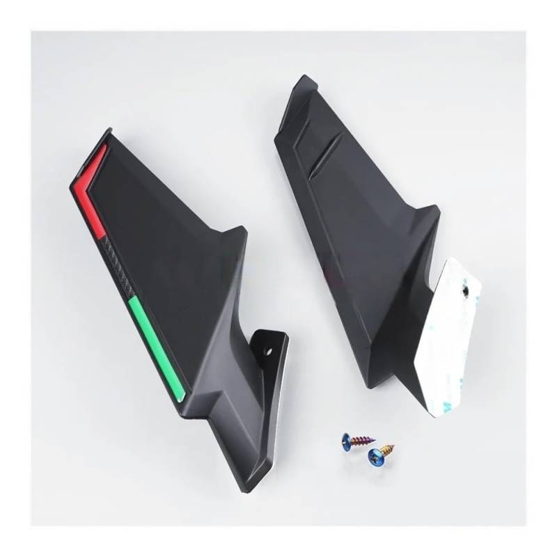 WYHJIUY Motorrad Universal Aero Winglets Frontverkleidung Spoiler Für CBR650R Für ZX10RR Aerodynamische Flügel Winglet Spoilerlippe von WYHJIUY