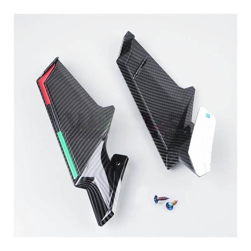 WYHJIUY Motorrad Universal Aero Winglets Frontverkleidung Spoiler Für CBR650R Für ZX10RR Aerodynamische Flügel Winglet Spoilerlippe von WYHJIUY
